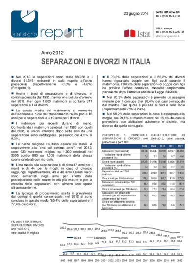 Anteprima separazioni divorzi 2012PC